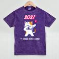 2021 Kindergarden Graduation Celebration Dapping Cat For Men Women Kids Mineral Wash Tshirts Mineral Purple