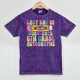 2025 Last Day Of School Autograph 6th Grade Graduation Mineral Wash Tshirts Mineral Purple