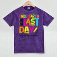 2025 Last Day Of School Autograph Kindergarten Graduation Mineral Wash Tshirts Mineral Purple