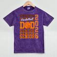 2026 Basketball Senior Dad Graduation Matching Family Mineral Wash Tshirts Mineral Purple