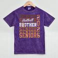 2026 Football Senior Brother Graduation Matching Family Mineral Wash Tshirts Mineral Purple