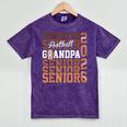 2026 Football Senior Grandpa Graduation Matching Family Mineral Wash Tshirts Mineral Purple