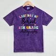 2026 Last Day Of School Autograph 8th Grade Graduation Party Mineral Wash Tshirts Mineral Purple