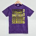2026 Tennis Senior Brother Graduation Matching Family Mineral Wash Tshirts Mineral Purple
