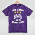 2nd Grade Graduation Video Gamer Tee Mineral Wash Tshirts Mineral Purple