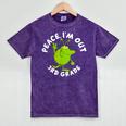 3rd Grade Graduation Promotion Peace I'm Out Last Day Mineral Wash Tshirts Mineral Purple
