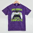 3rd Grade Level Complete Gamer Class Of 2026 Graduation Mineral Wash Tshirts Mineral Purple