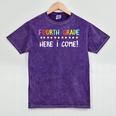 4th Grade Here I Come Cute 3rd Grade Graduation Shirt Mineral Wash Tshirts Mineral Purple