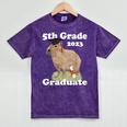 5th Grade Graduation Class Of 2023 Capybara Fifth Graduate Mineral Wash Tshirts Mineral Purple