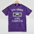 5th Grade Graduation Shirt Level Complete Video Gamer Mineral Wash Tshirts Mineral Purple