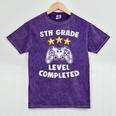 5th Grade Graduation Video Gamer Tee Mineral Wash Tshirts Mineral Purple
