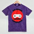5th Grade Level Complete Gamer Graduation Mineral Wash Tshirts Mineral Purple
