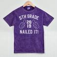 5th Grade Nailed It 2019 Graduation Mineral Wash Tshirts Mineral Purple
