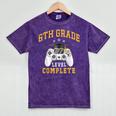 6th Grade Graduation Senior Video Gamer Graduated Mineral Wash Tshirts Mineral Purple