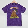 6th Grade Graduation Sloth Nailed It Class Of 2025 Mineral Wash Tshirts Mineral Purple