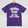 7th Seven Grade Graduation Shirt Boy Girl Graduate Education Mineral Wash Tshirts Mineral Purple
