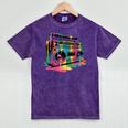 80s 90s Hip Hop Nostalgia Retro Boombox Music Lovers Mineral Wash Tshirts Mineral Purple
