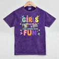 80's Girls Just Wanna Have Fun Nostalgia 1980s Mineral Wash Tshirts Mineral Purple