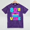 80's Vibe Retro Style Cassette Tape Nostalgia 1980s Party Premium Tri-Blend Mineral Wash Tshirts Mineral Purple