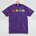 80s Video Game Vintage Nostalgia Retro Arcade Novelty Mineral Wash Tshirts Mineral Purple