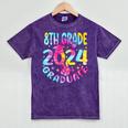 8th Grade Graduate 2024 Graduation Last Day Of School Tie Mineral Wash Tshirts Mineral Purple