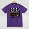 8th Grade Graduation 2026 Graduate Clapperboard Mineral Wash Tshirts Mineral Purple