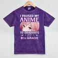 8th Grade Graduation Anime 2024 Graduate Middle School Girls Mineral Wash Tshirts Mineral Purple