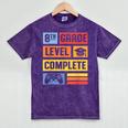 8th Grade Graduation Shirt 2024 Gamer Level Eighth Birthday Mineral Wash Tshirts Mineral Purple