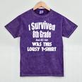 8th Grade Graduation T Shirt Grad Graduate Education Mineral Wash Tshirts Mineral Purple