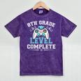 8th Grade Level Complete Graduation 2025 Class Eighth Grade Mineral Wash Tshirts Mineral Purple