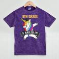 8TH GRADE NAILED IT UNICORN DABBING GRADUATION T-SHIRT Mineral Wash Tshirts Mineral Purple