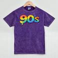 90s Retro Pop Art Rainbow Lips Nostalgia Costume 90s Mineral Wash Tshirts Mineral Purple