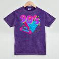 90's Vibe Retro Style Cassette Tape Nostalgia 1990s Party Mineral Wash Tshirts Mineral Purple