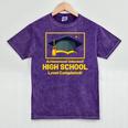 Achievement Unlocked High School Graduation Gamer Mineral Wash Tshirts Mineral Purple