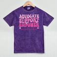 Advocate Support Empower Groovy Social Worker Graduation MSW Mineral Wash Tshirts Mineral Purple