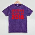 & Red Class Of 2018 Senior Graduation T Shirt Mineral Wash Tshirts Mineral Purple