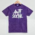 Anti Social Anti Social Club Introvert People Hate Mineral Wash Tshirts Mineral Purple