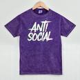 Anti Social Anti Social Club Introvert People Haters Mineral Wash Tshirts Mineral Purple