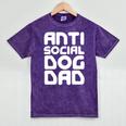 Anti-Social Dog Dad Quote For Anti Social Introvert Persons Mineral Wash Tshirts Mineral Purple