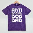 Anti-Social Dog Dad Quote For Anti Social Introvert Persons Mineral Wash Tshirts Mineral Purple