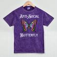 Antisocial Butterfly Aesthetic Introvert For Women Men Mineral Wash Tshirts Mineral Purple Antisocial Butterfly Aesthetic Introvert For Women Men Mineral Wash Tshirts Mineral Purple