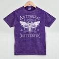 Antisocial Butterfly Introvert Death Head Moth Mineral Wash Tshirts Mineral Purple