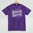 ANTISOCIAL BUTTERFLY Introvert Mineral Wash Tshirts Mineral Purple