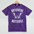 Antisocial Butterfly Introverts Homebodies Mineral Wash Tshirts Mineral Purple