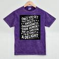 Anxiety Awkward Dark Humor Quote Introverts Sarcastic Mineral Wash Tshirts Mineral Purple
