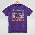 Archery Now Minimal Socializing Introvert Vintage Mineral Wash Tshirts Mineral Purple