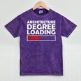 Architecture Degree Loading Graduation Student Mineral Wash Tshirts Mineral Purple