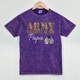 Army National Guard Papa Army National Guard Graduation Papa Mineral Wash Tshirts Mineral Purple