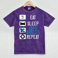 Athletic Trainer Eat Sleep Tape Ankles Graduation Mineral Wash Tshirts Mineral Purple