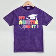 My Auntie Did It Aunt Graduation Nurse Doctor Aunt Graduated Mineral Wash Tshirts Mineral Purple